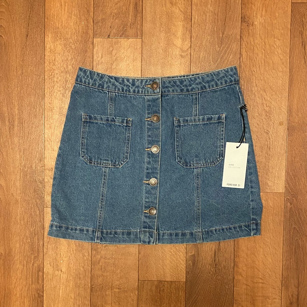 Mini Jean Skirt, Size M